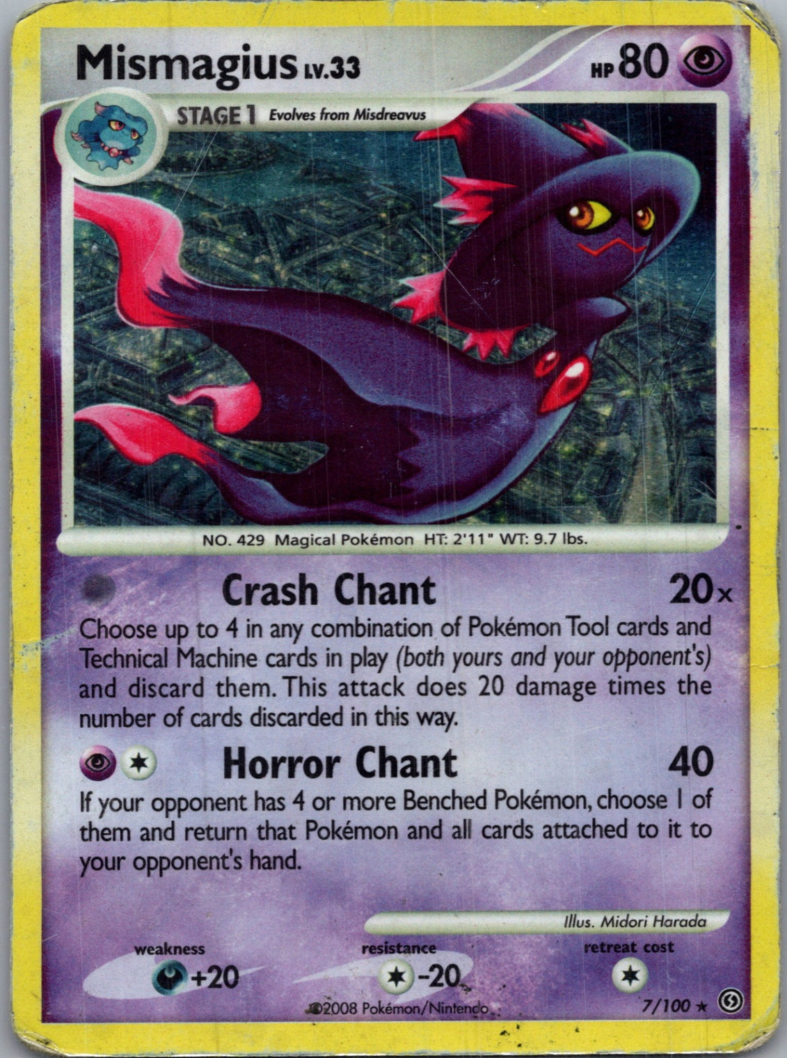 2008 Stormfront 7/100 Mismagius Holo Rare F28