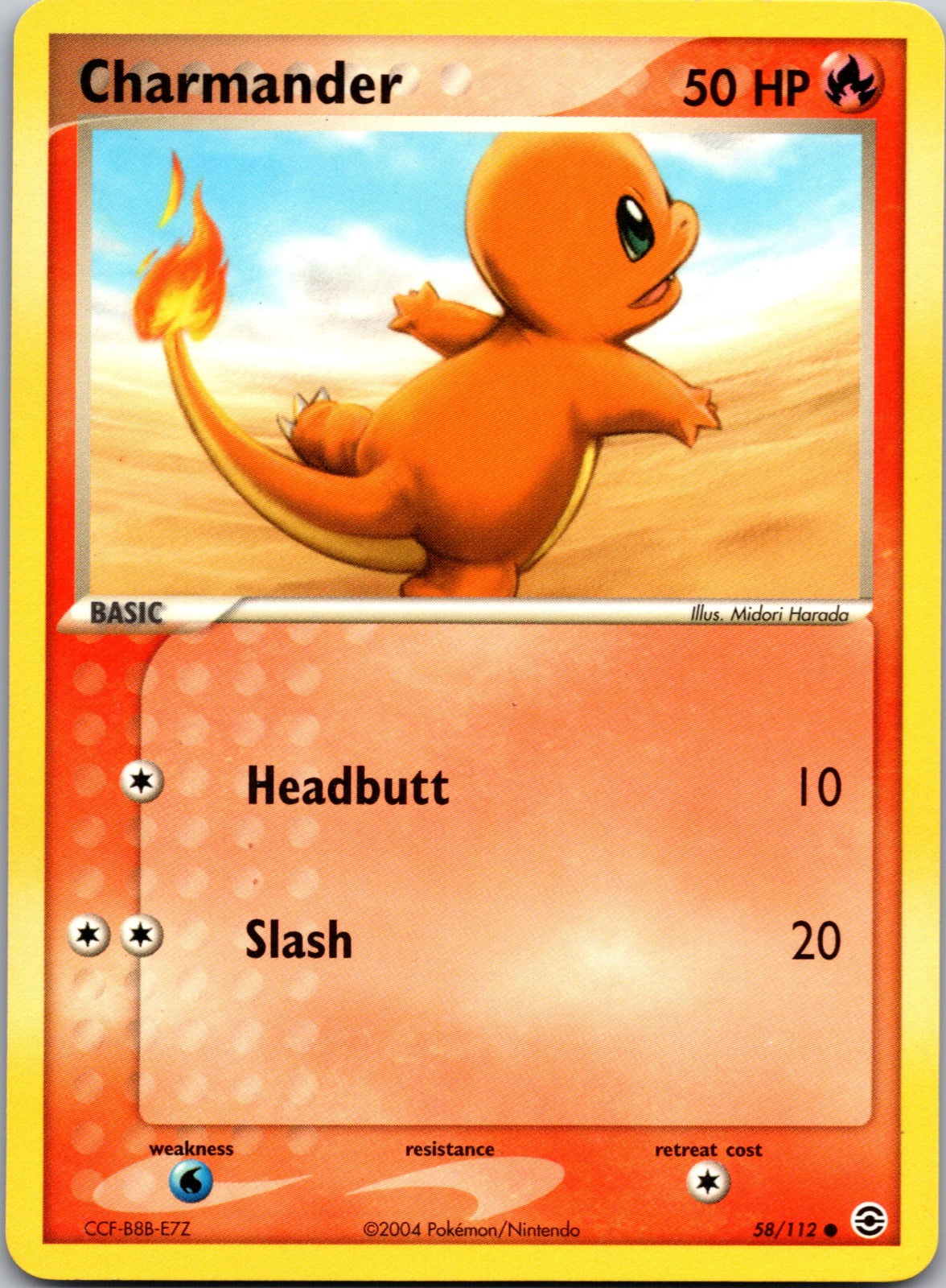 2004 FireRed and LeafGreen 58/112 Charmander LP