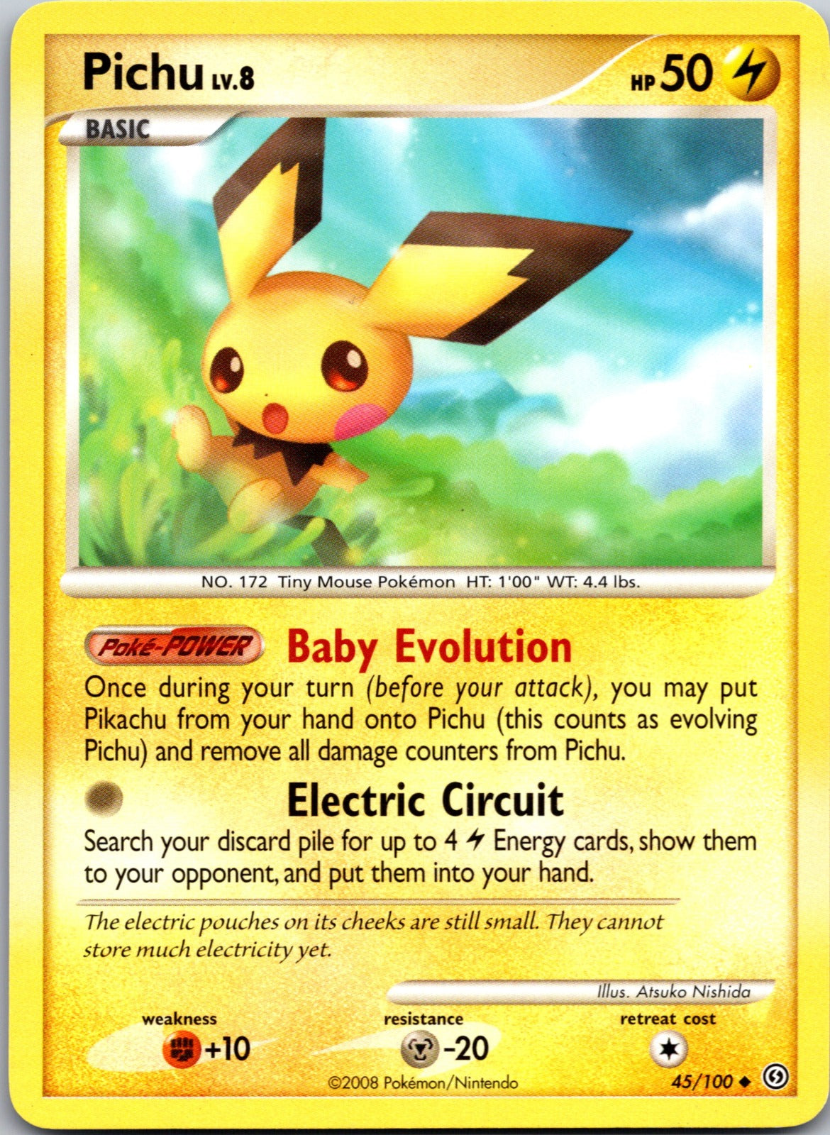 2008 Stormfront 45/100 Pichu LP