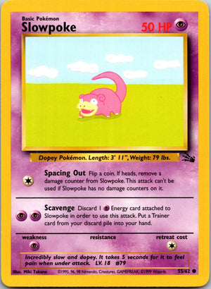 1999 Fossil #55/62 Slowpoke Common B288