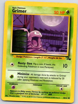 1999 Fossil #48/62 Grimer Common A16