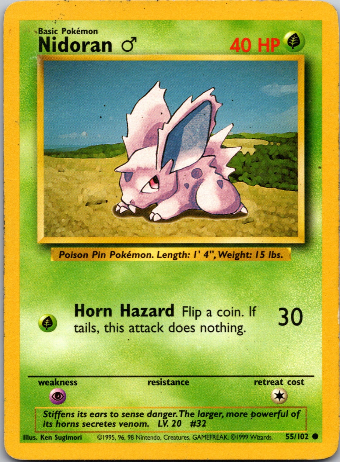 1999 Base Set #055/102 Nidoran M Common C146