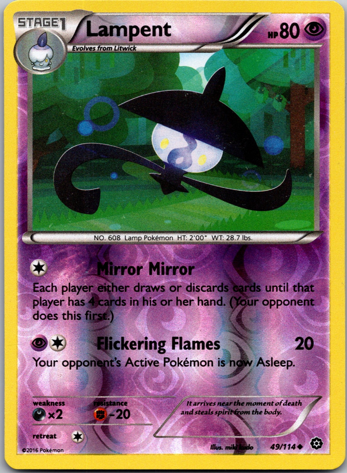 2016 XY - Steam Siege 49/114 Lampent LP