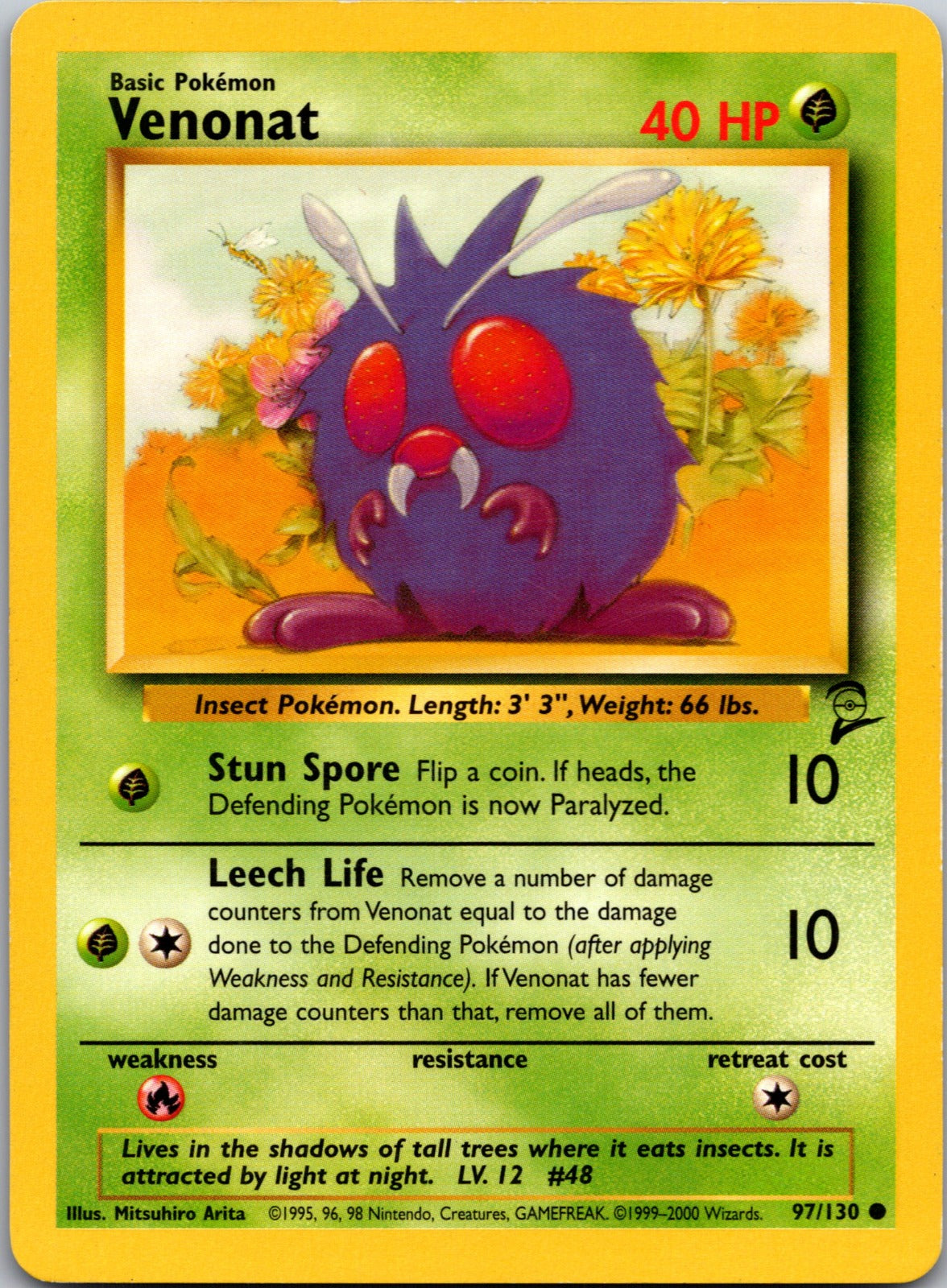 2000 Base Set 2 097/130 Venonat LP