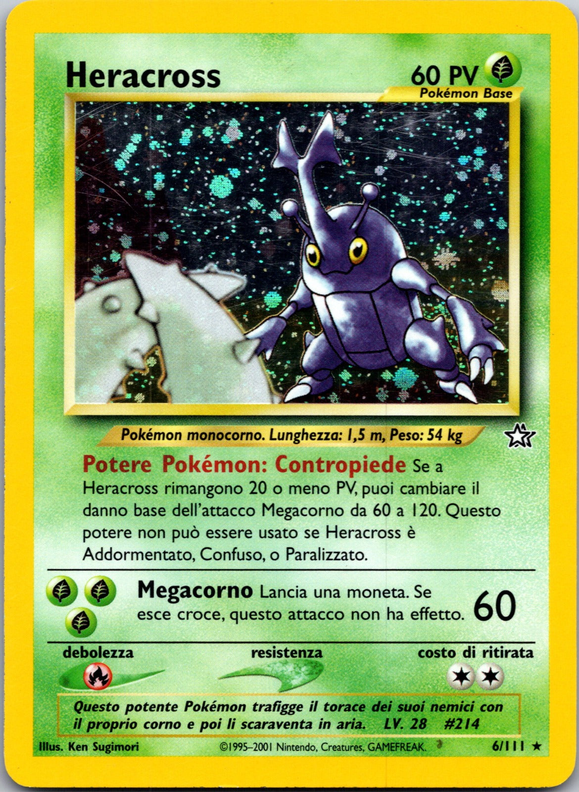 2000 Heracross Neo Genesis 006/111 NM