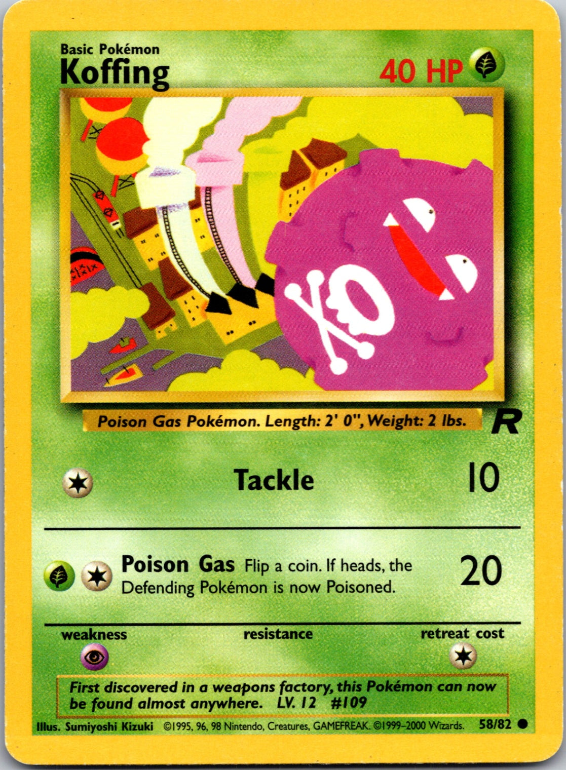 2000 Team Rocket 58/83 Koffing Common C262