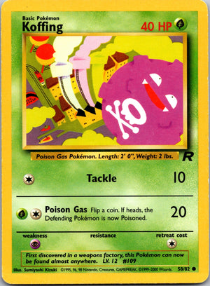 2000 Team Rocket 58/83 Koffing Common C262