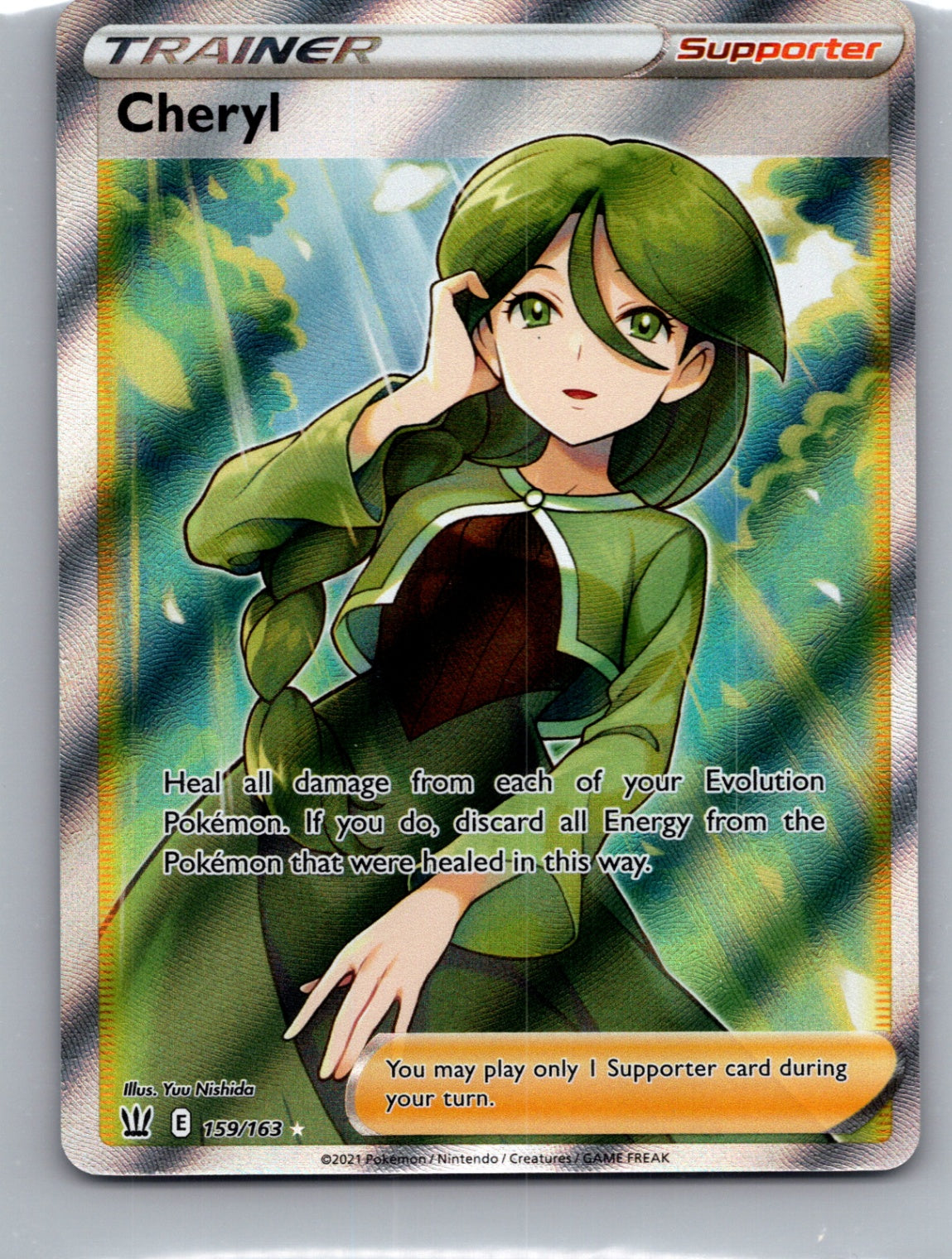 2021 SWSH05: Battle Styles 159/163 Cheryl (Full Art) Ultra Rare D280