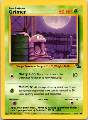 1999 Fossil #48/62 Grimer Common A2