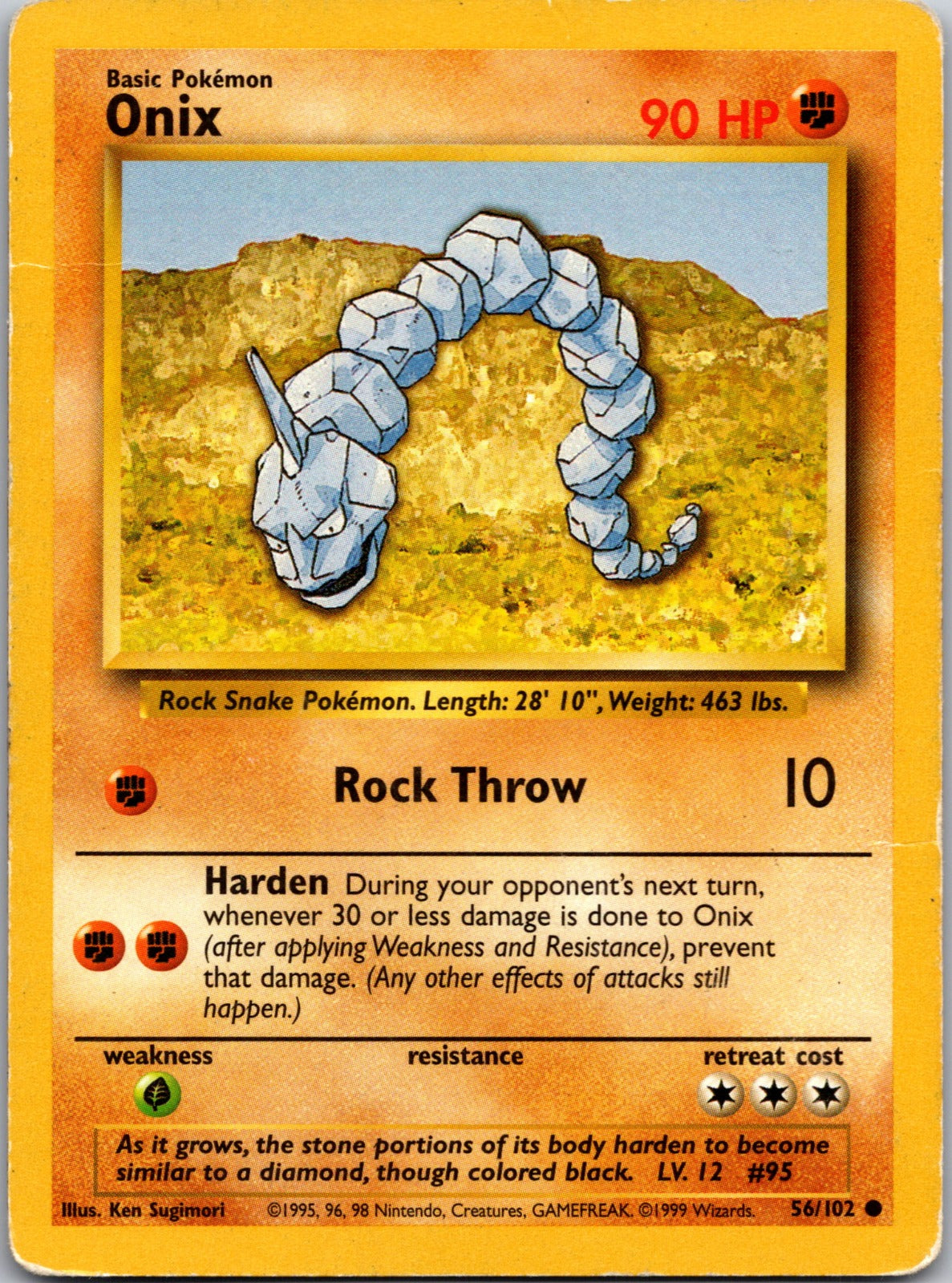 1999 Base Set 056/102 Onix HP Z288