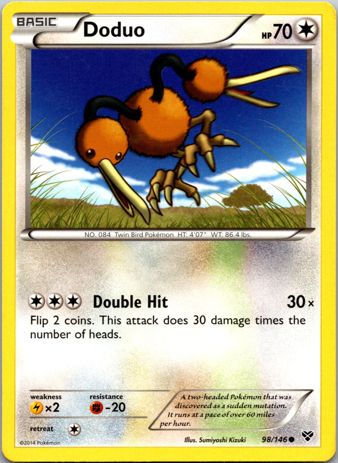 2014 XY Base Set 98/146 Doduo LP