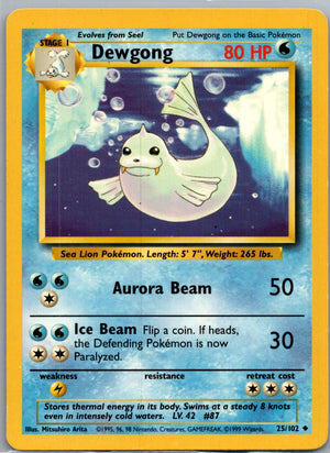 1999 Base Set #025/102 Dewgong Uncommon C39