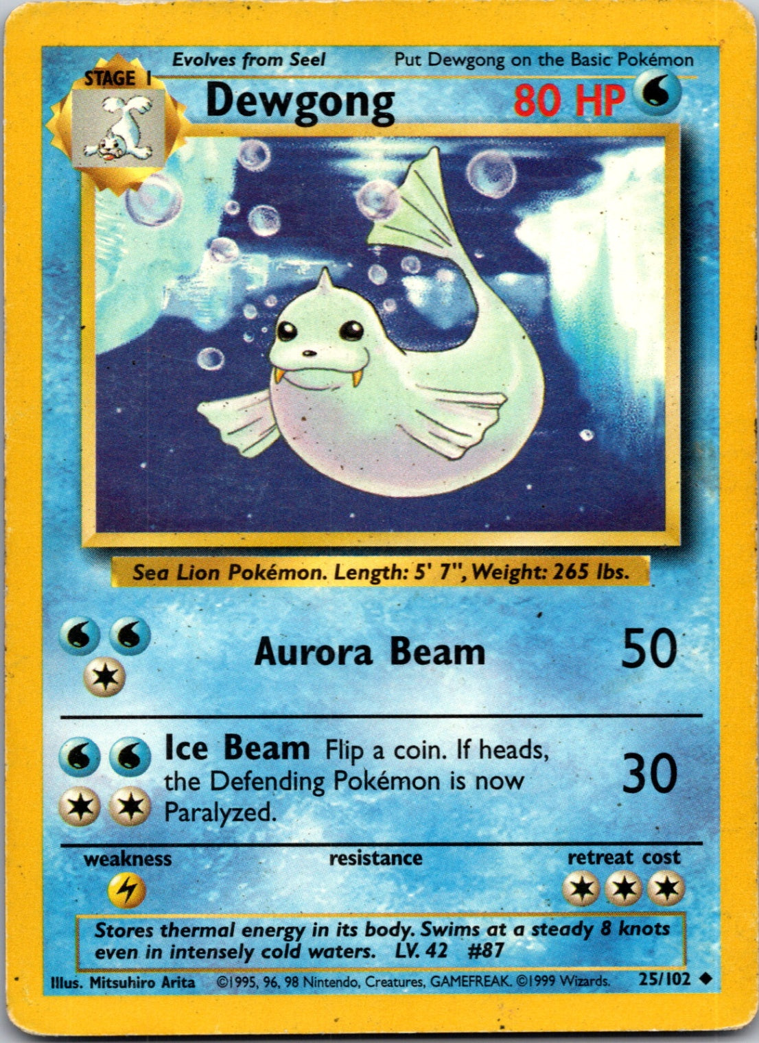 1999 Base Set 025/102 Dewgong Uncommon M339