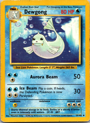 1999 Base Set 025/102 Dewgong Uncommon M339