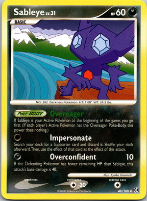 2008 Stormfront 48/100 Sableye LP