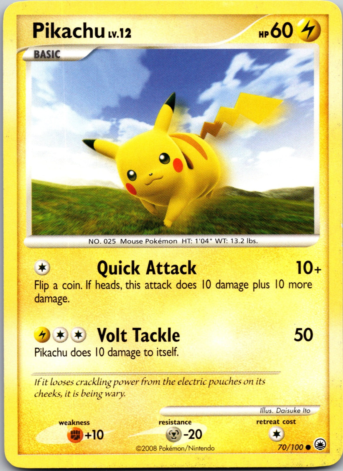 2008 Majestic Dawn 70/100 Pikachu LP