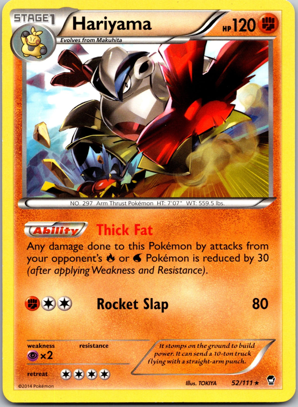 2014 XY - Furious Fists 52/111 Hariyama LP E49