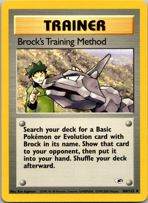 2000 Gym Challenge 106/132 Brock's Training Method Rare C337