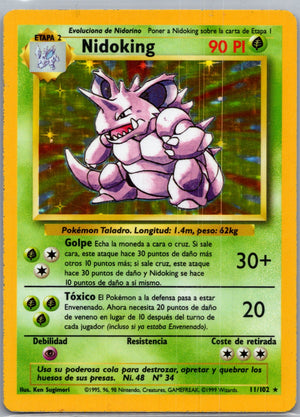 1999 Base Set  011/102 Nidoking Holo Rare G207