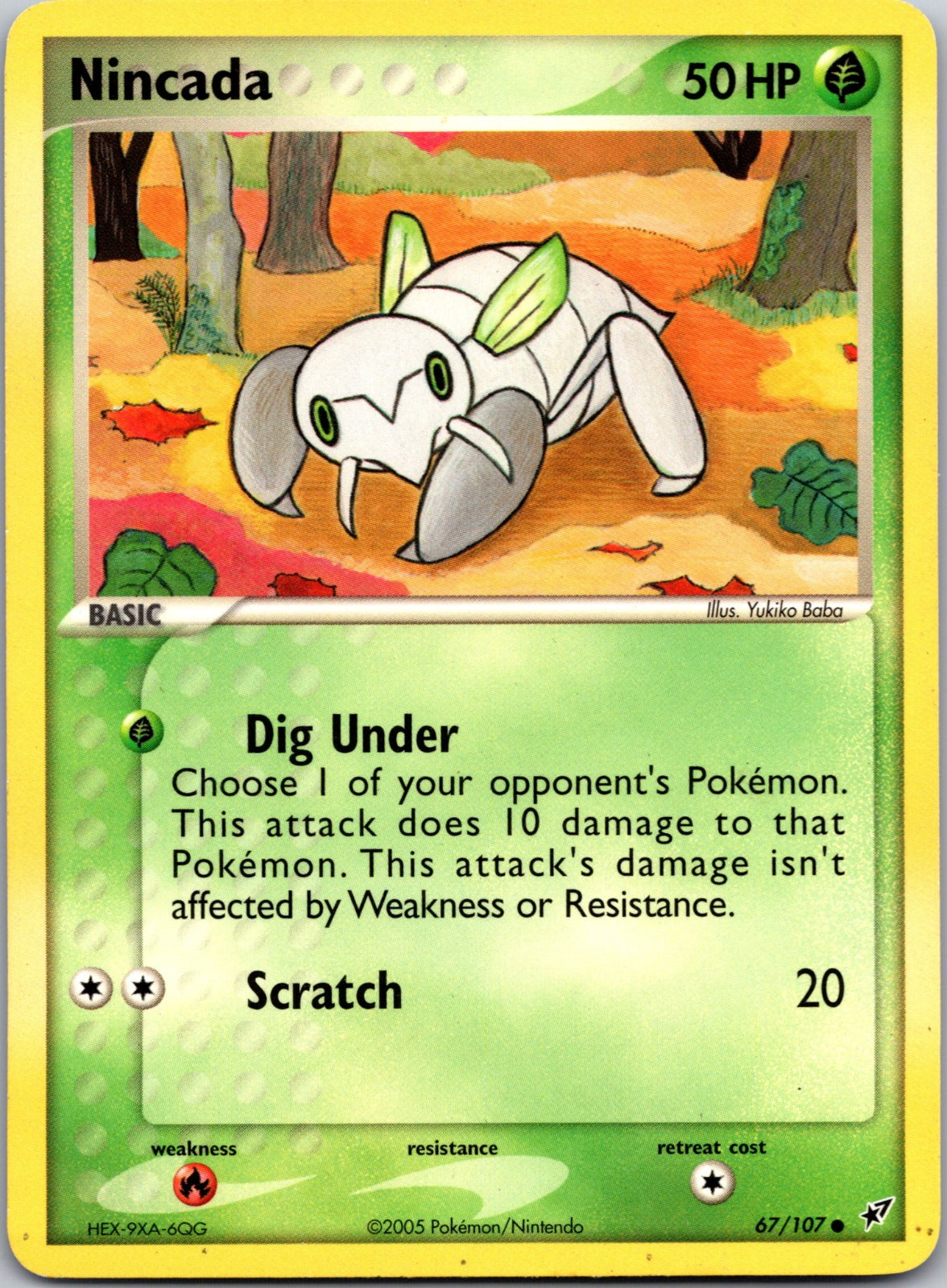 2005 Deoxys 67/107 Nincada LP A272