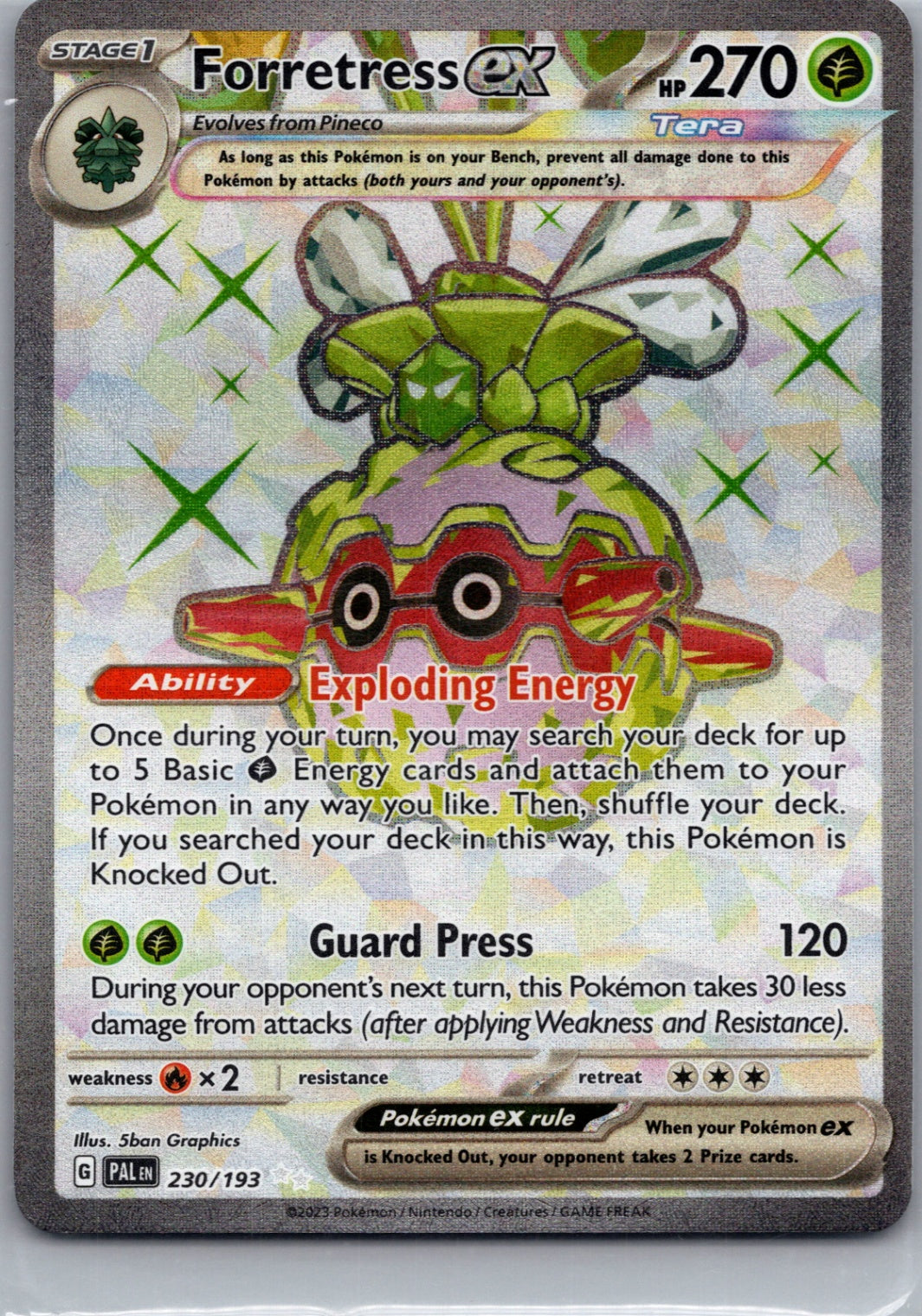 2023 SV02: Paldea Evolved 230/193 Forretress ex Ultra Rare D203