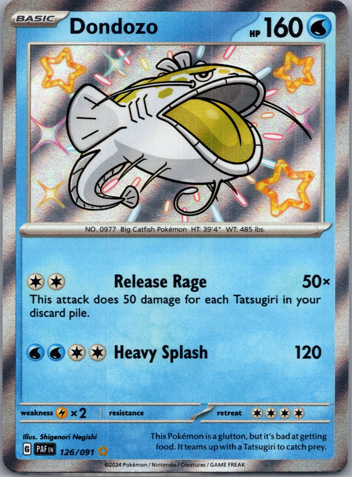 2024 SV: Paldean Fates 126/091 Dondozo Shiny Rare F137
