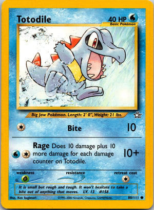 2000 Neo Genesis #080/111 Totodile (80) Common C85