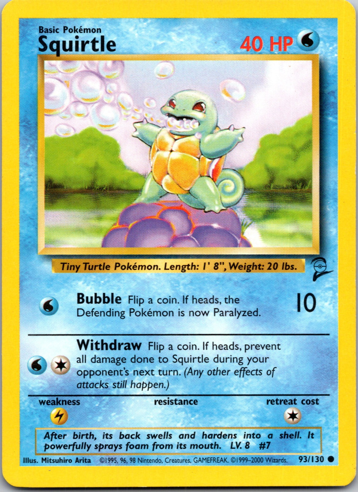 2000 Base Set 2 093/130 Squirtle LP