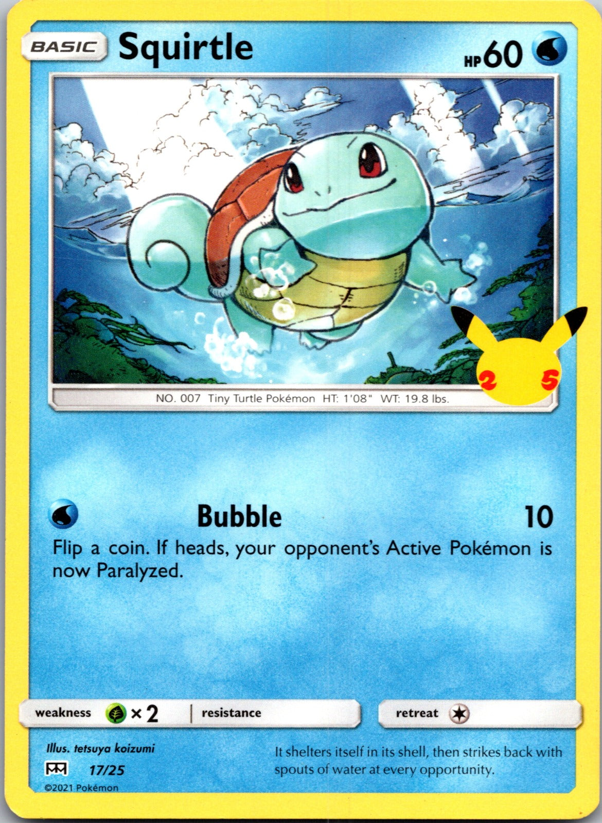 2021 McDonald's 25th Anniversary Promo 017/025 Squirtle - 17/25 LP