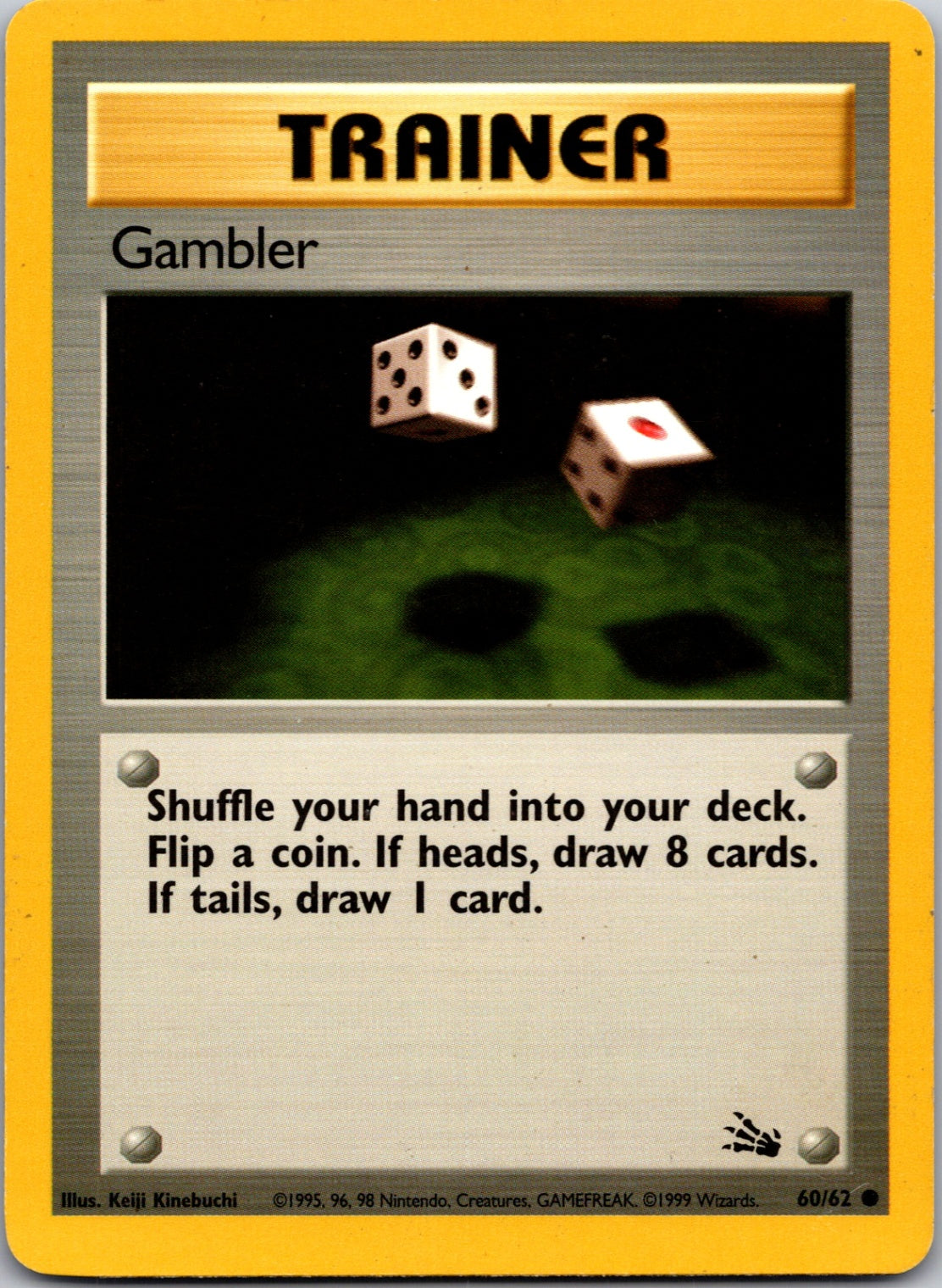 1999 Fossil #60/62 Gambler Common C184