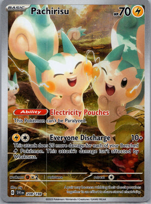 SV01: Scarlet & Violet Base Set 208/198 Pachirisu Illustration Rare NM