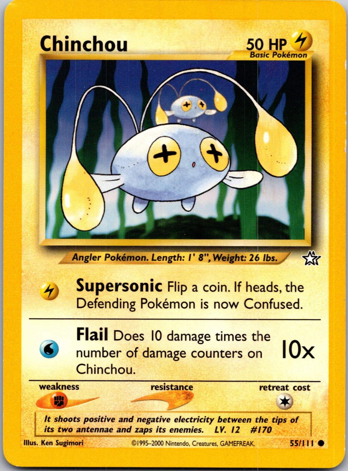 2000 Neo Genesis 055/111 Chinchou Common M170