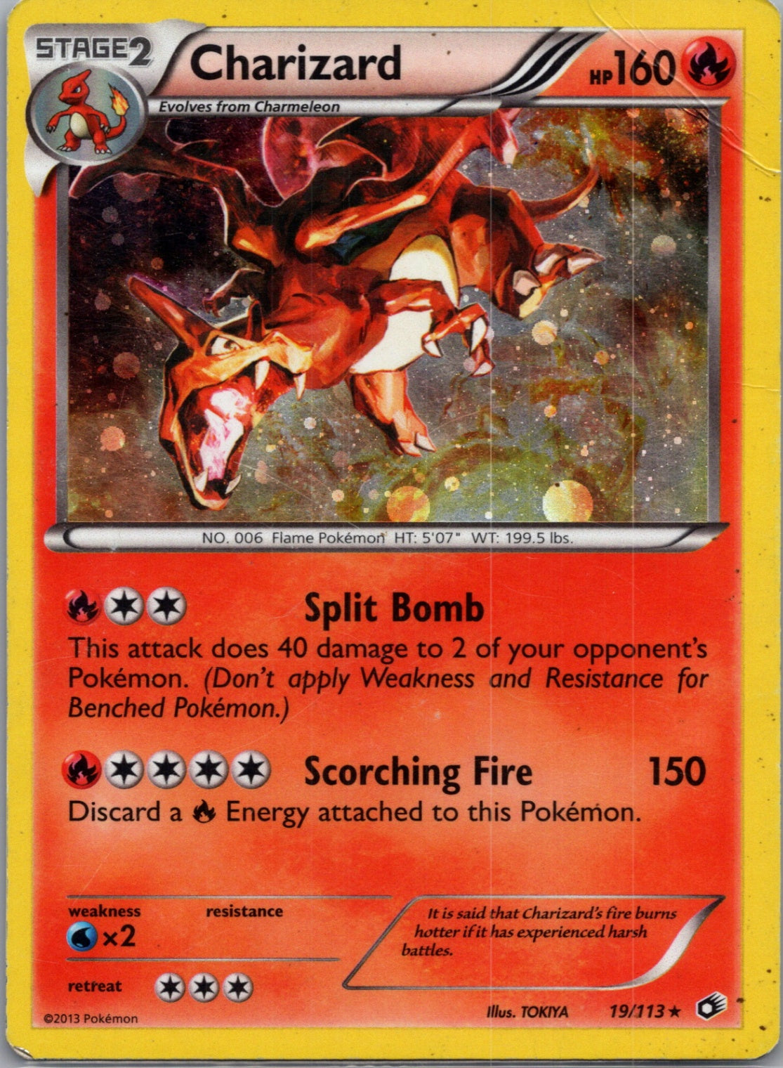2013 Legendary Treasures 019/113 Charizard Cosmos Holo Rare F70