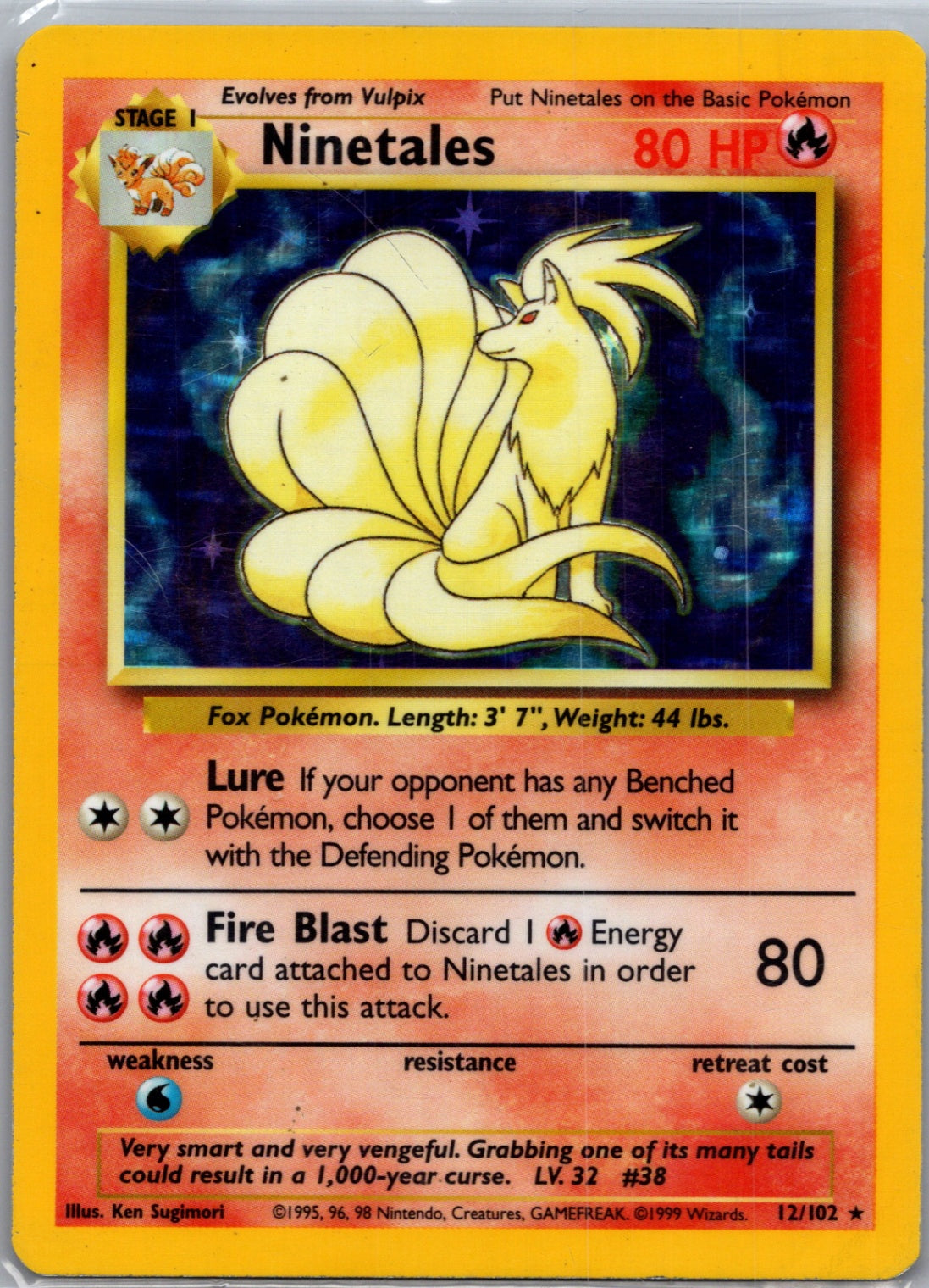 2002 Legendary Collection 017/110 Ninetales Holo Rare F68