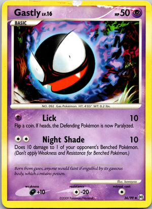 2009 Arceus 36/99 Gastly (36) LP