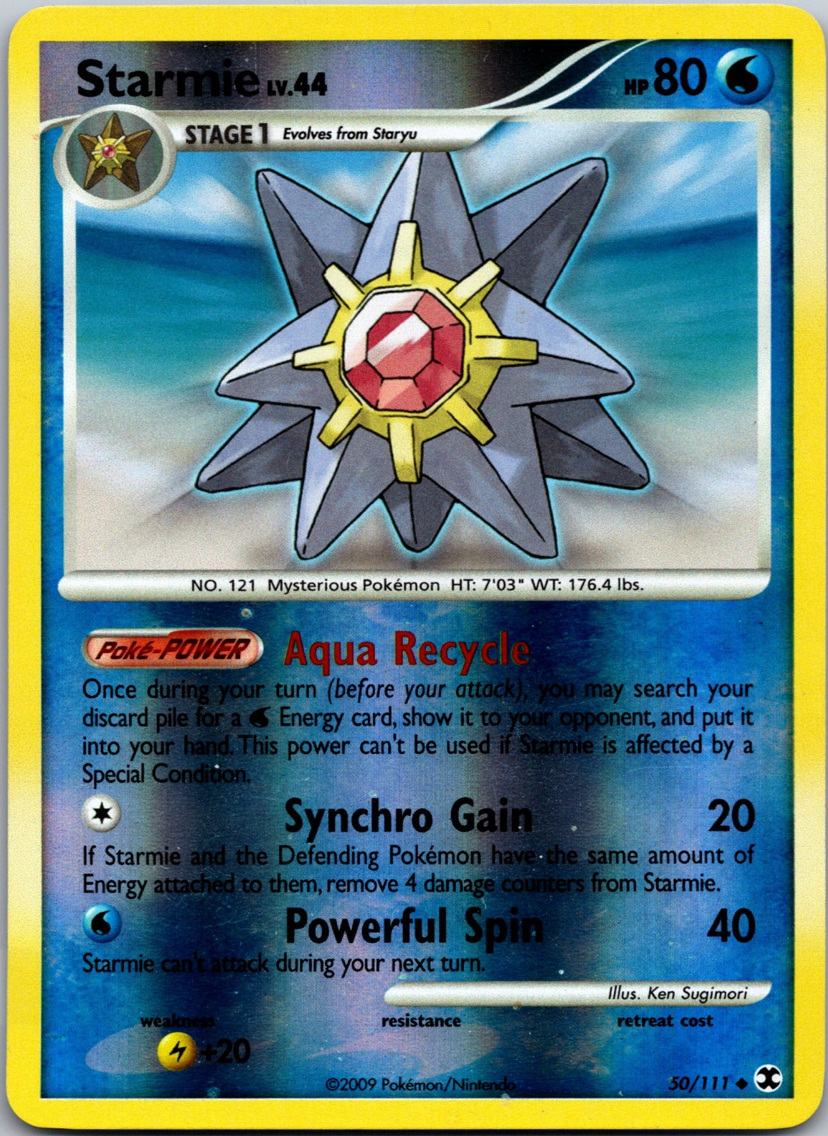 2009 Rising Rivals 50/111 Starmie LP