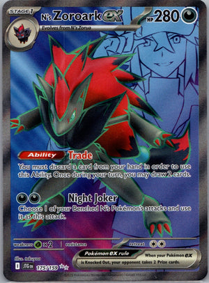 N's Zoroark ex Holofoil Ultra Rare SV09: Journey Together 175/159 NM