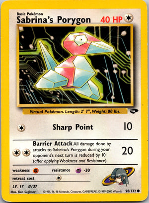 2000 Gym Challenge 098/132 Sabrina's Porygon LP