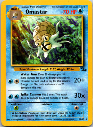 1999 Fossil 40/62 Omastar Uncommon B66