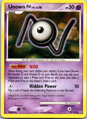 2007 Secret Wonders 69/132 Unown [N] LP