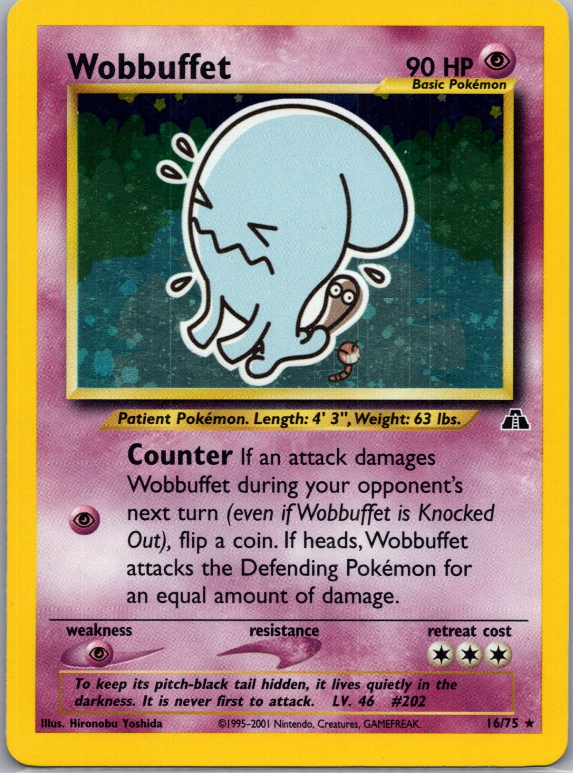 2001 Neo Discovery 16/75 Wobbuffet (16) Holo Rare G343