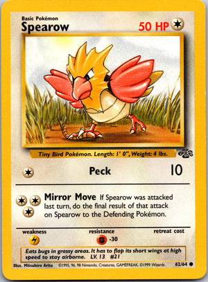 1999 Jungle 62/64 Spearow Common A157