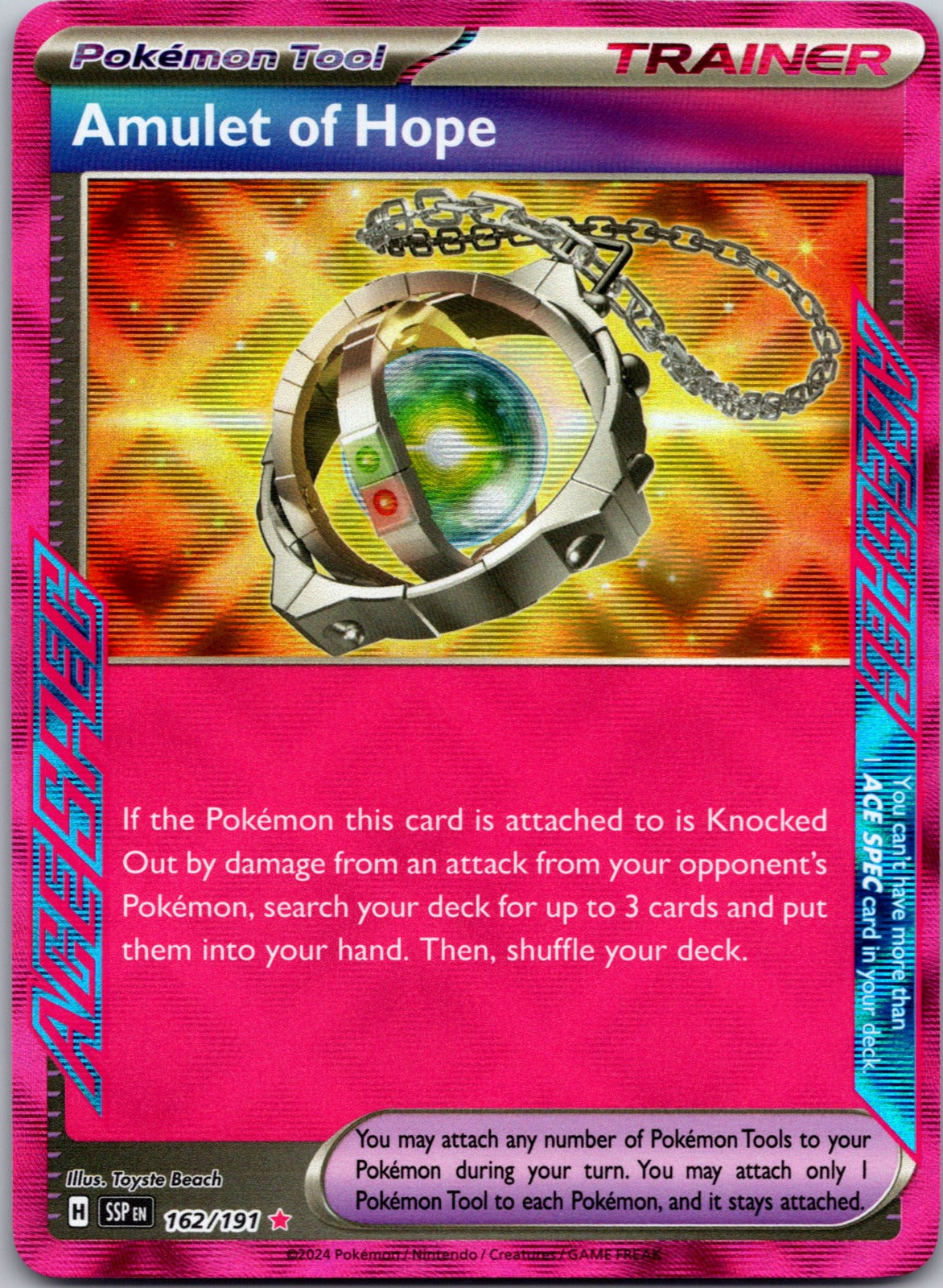 2024 SV08: Surging Sparks 162/191 Amulet of Hope NM