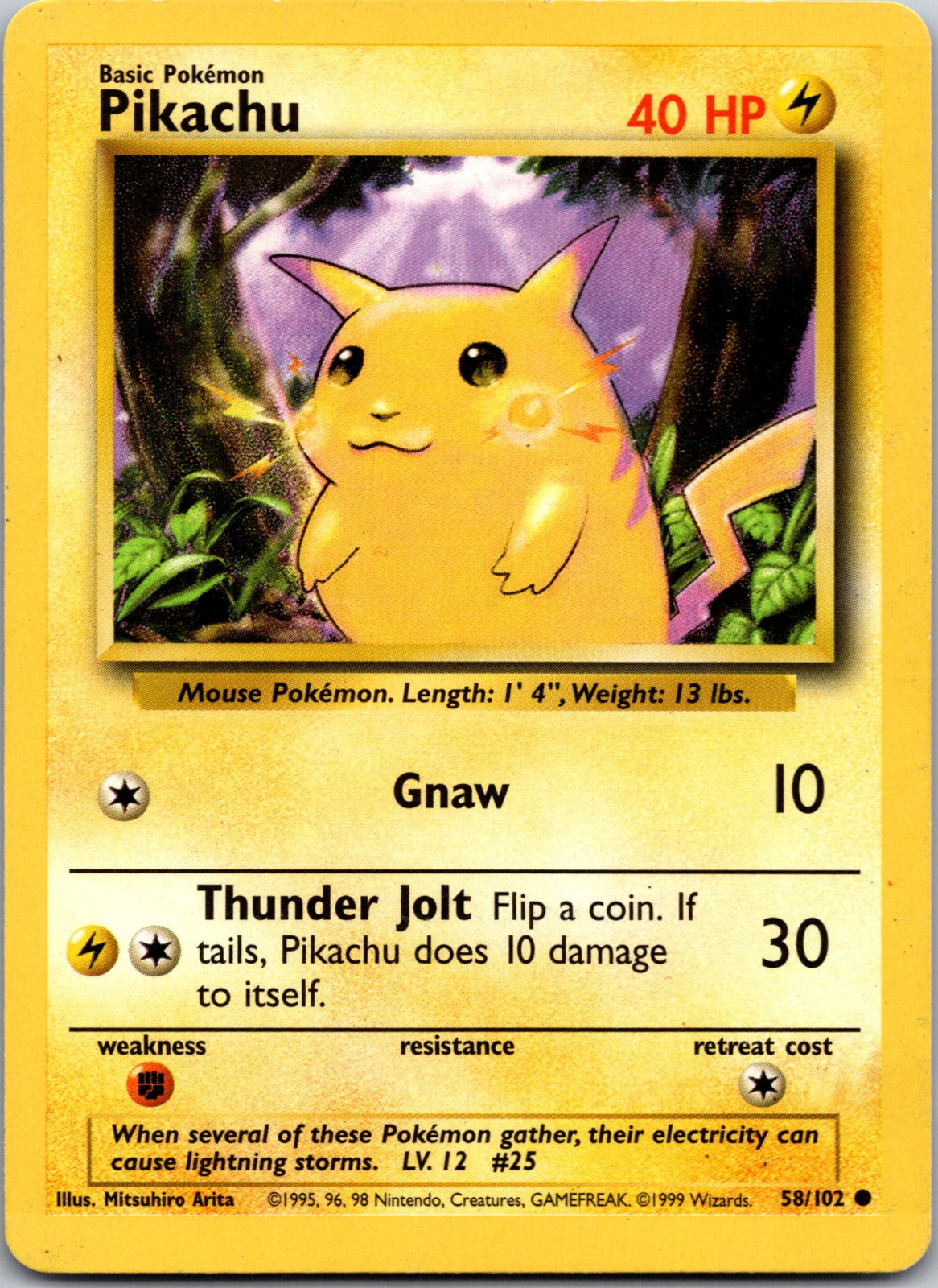 2000 Base Set 2 087/130 Pikachu LP