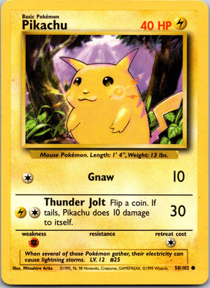 2000 Base Set 2 087/130 Pikachu LP