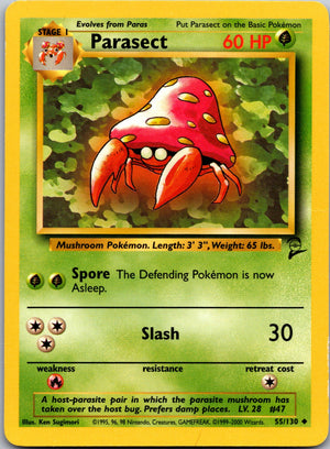 2000 Base Set 2 055/130 Parasect LP