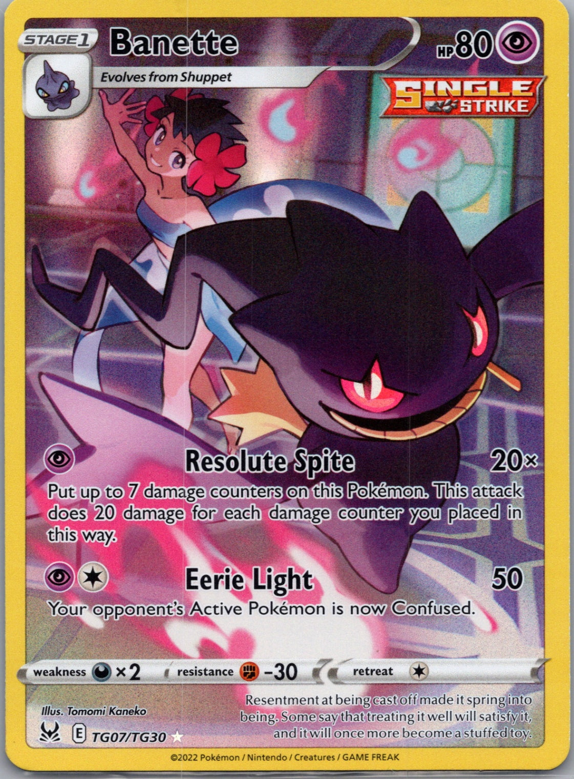 Banette Holofoil Ultra Rare SWSH11: Lost Origin Trainer Gallery TG07/TG30 NM
