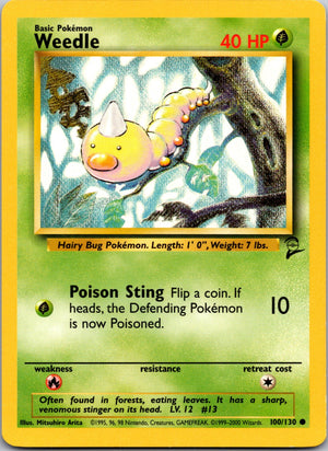 Weedle Common Base Set 2 100/130 LP