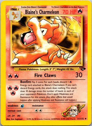 2000 Gym Challenge 031/132 Blaine's Charmeleon LP