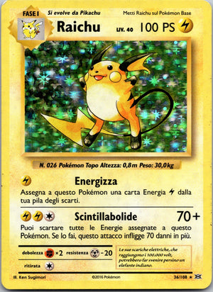 2016 Raichu XY - Evolutions 36/108 NM